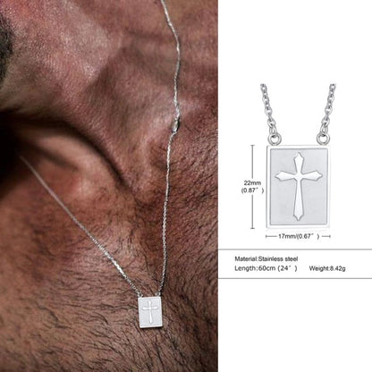 Mini Cross Tag Necklace
