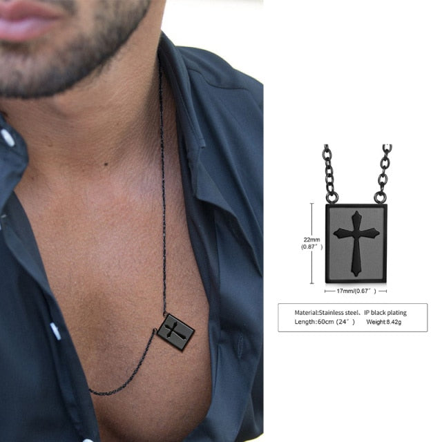 Mini Cross Tag Necklace