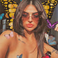 Butterfly Rimless Sunglasses