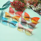 Butterfly Rimless Sunglasses