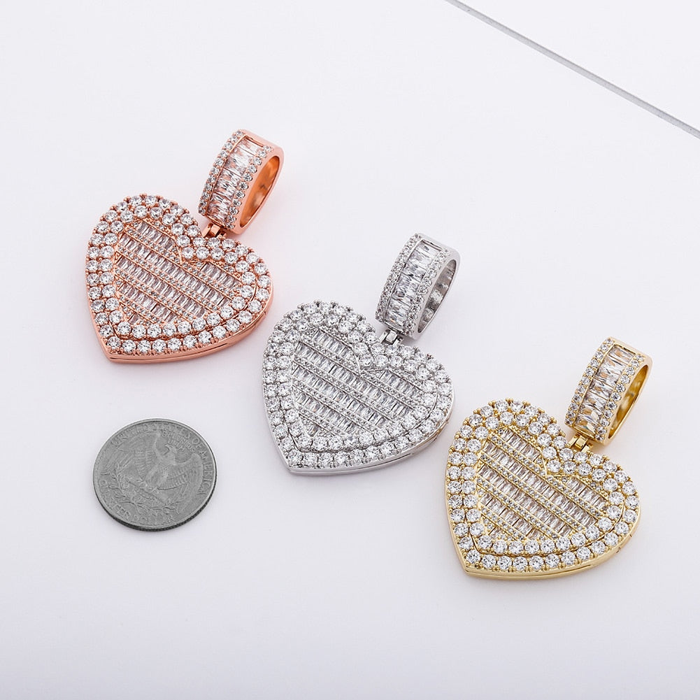 Heart-Shaped Photo Pendant