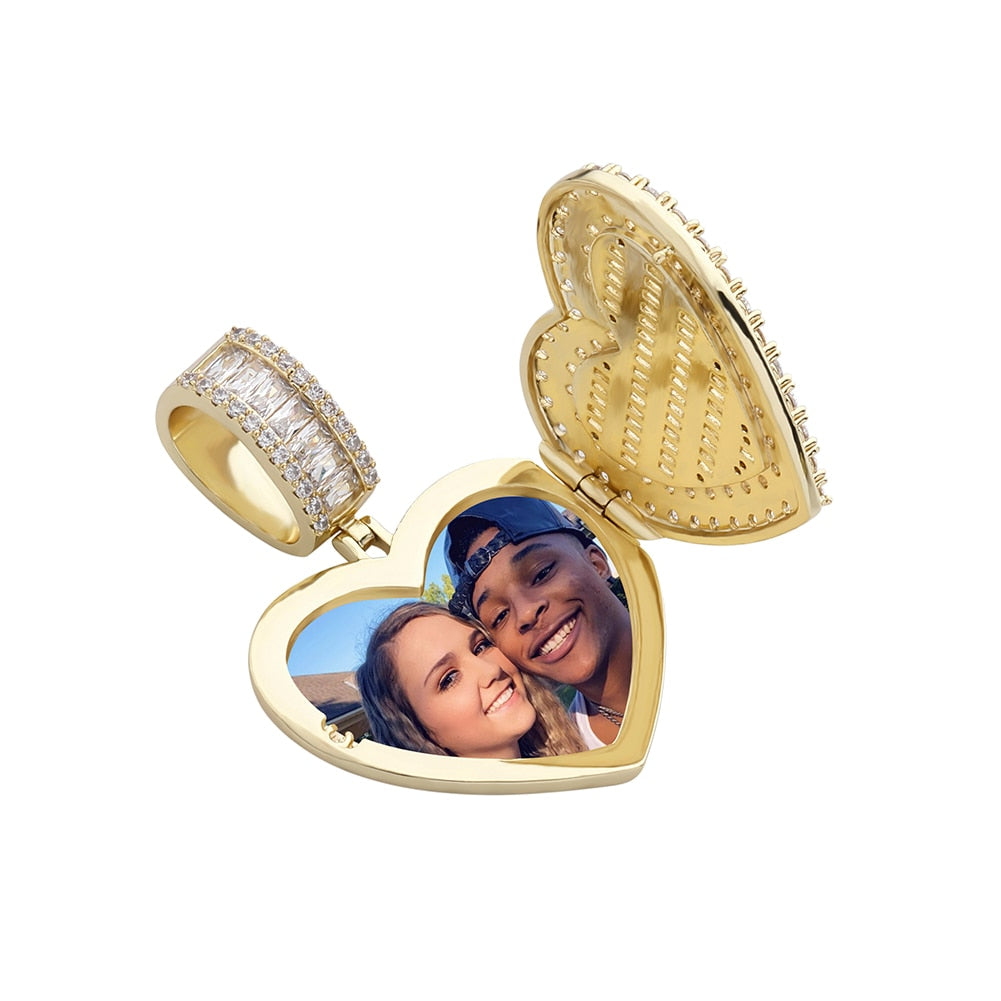 Heart-Shaped Photo Pendant