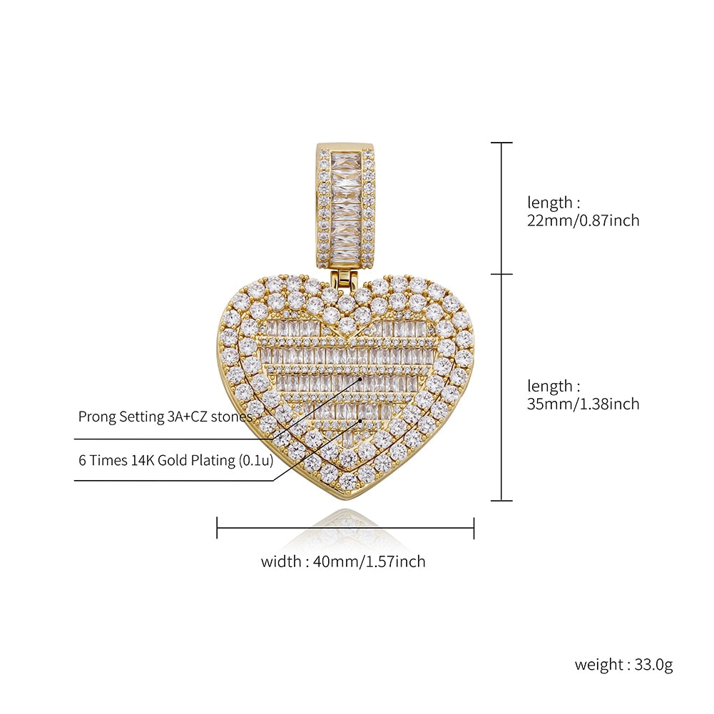 Heart-Shaped Photo Pendant