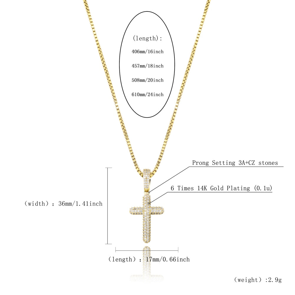 Iced Cross With Chain