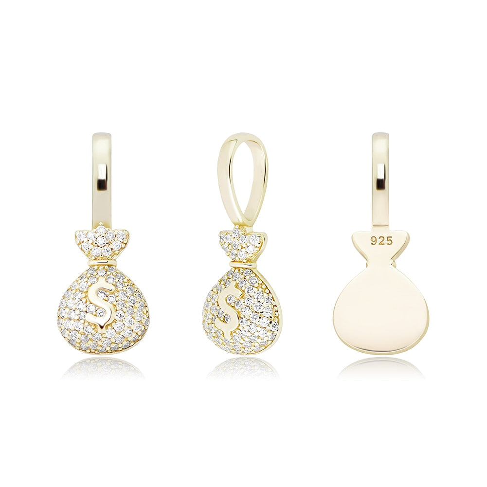 Iced Money Bag Pendant