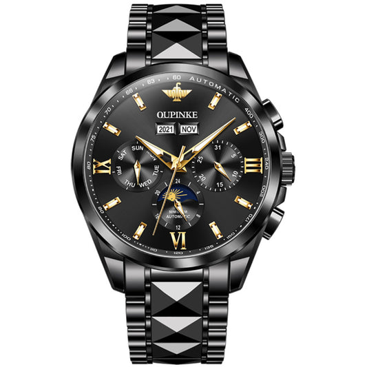 OUPINKE Top Luxury Watch Automatic Mechanical Mens Watch 50M Waterproof Sapphire Mirror Original Wristwatch