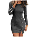 Bandage Long Sleeve Dress