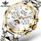 OUPINKE Top Luxury Watch Automatic Mechanical Mens Watch 50M Waterproof Sapphire Mirror Original Wristwatch