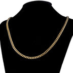 Gold Cuban Necklaces With Crab Clasp