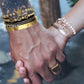 Luxury Roman Royal Charm Pave Crown Hand made Weaving Adjustable Bracelet