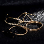 Luxury Roman Royal Charm Pave Crown Hand made Weaving Adjustable Bracelet