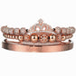 Luxury Roman Royal Charm Pave Crown Hand made Weaving Adjustable Bracelet