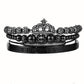 Luxury Roman Royal Charm Pave Crown Hand made Weaving Adjustable Bracelet