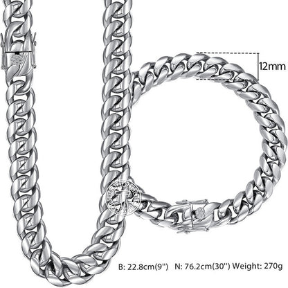 Miami Cuban Link Jewelry Set