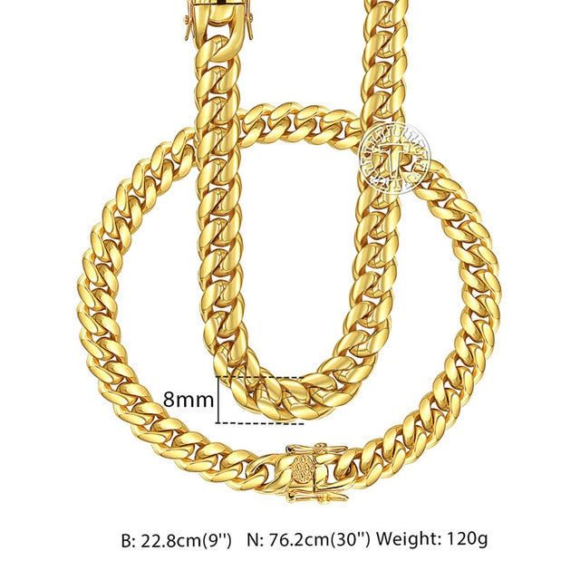 Miami Cuban Link Jewelry Set