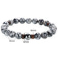 Natural Stone bracelet beads, lava for men Liv'n Legacy 