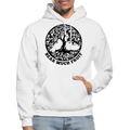 Uniquely You Mens Hoodie - Pullover Sweatshirt - Black Graphic/Bear Much Fruit