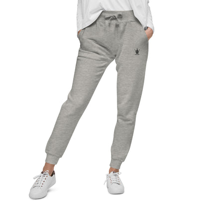 Matte Grey Emblem Fleece Sweatpants