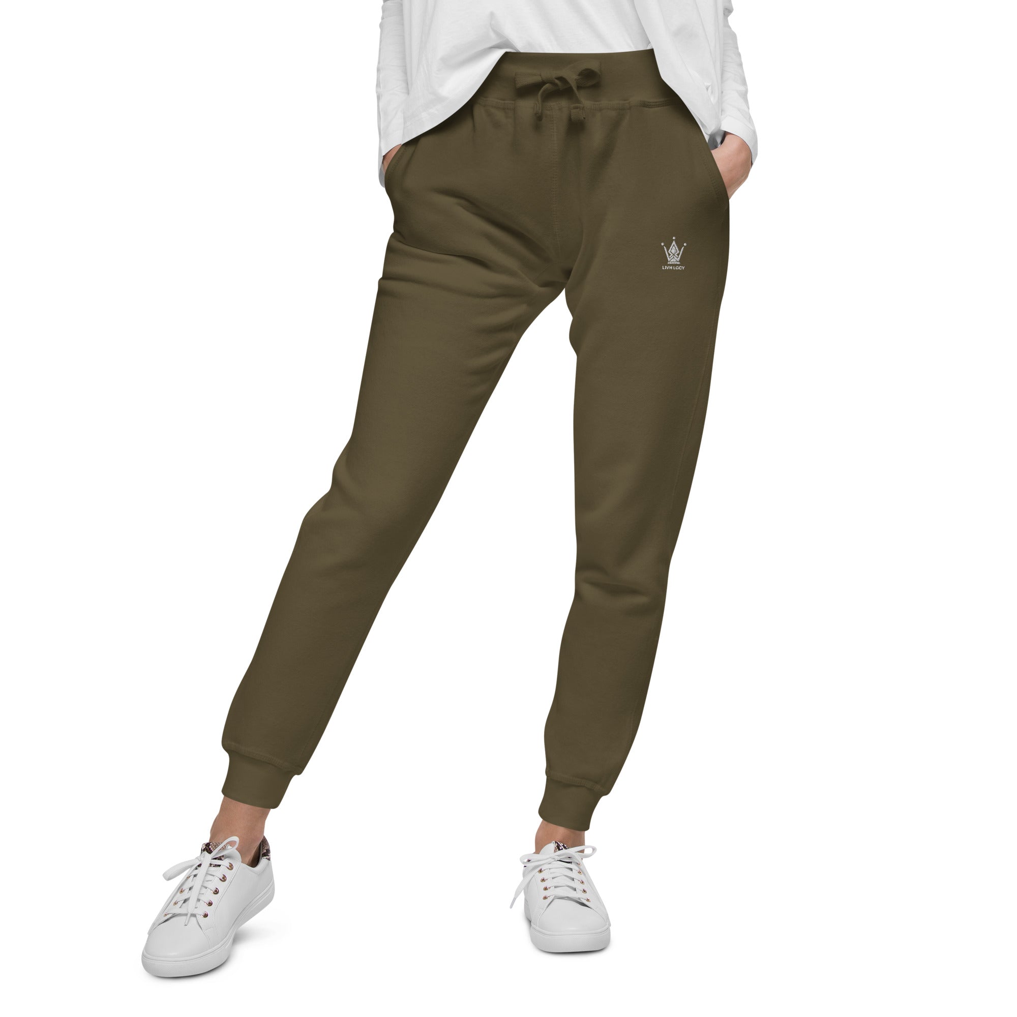 Olive Emblem Fleece Sweatpants